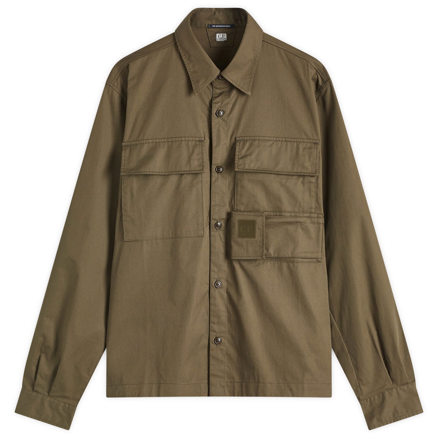 Košeľa C.P. Company C.P. Company Metropolis Series Gabardine Long Sleeve Shirt Zelené | 18CLSH025A-006472A-683, 1