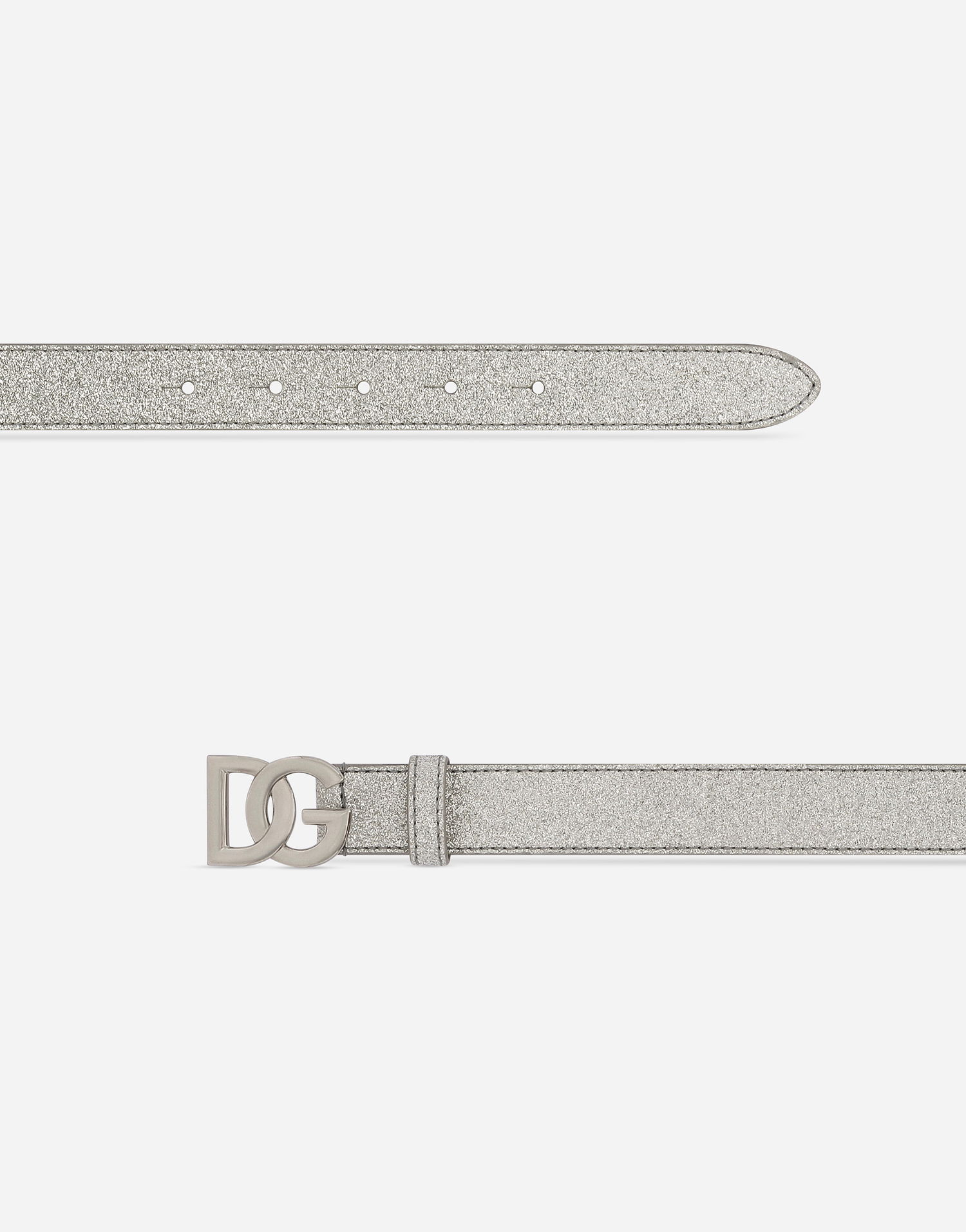 Opasok Dolce & Gabbana Dolce & Gabbana Glittery Fabric Belt Metalická | EE0068AF22080998, 1