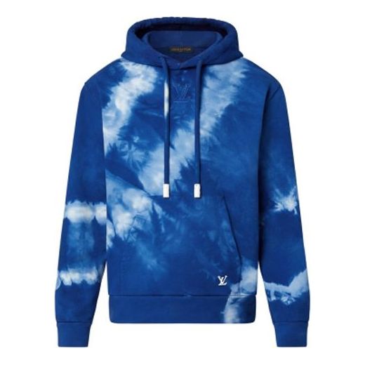 Mikina Louis Vuitton Tie Dye Embroidered Hoodie Modrá | 1A9SWS, 0