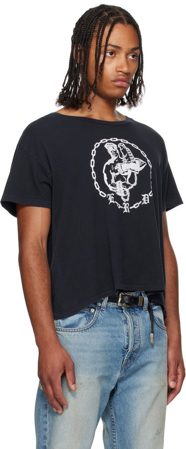 Crop Top Enfants Riches Déprimés Enfants Riches Déprimés Chain Graphic Cropped T-Shirt Čierna | 010-818, 1