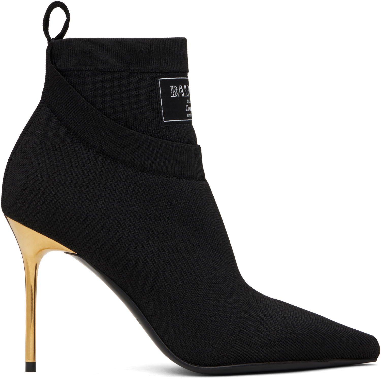 Tenisky a topánky Balmain Crewneck Knit Ankle Boots Čierna | EN1TE102TKAB, 0