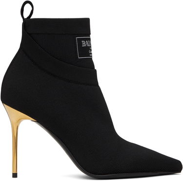 Tenisky a topánky Balmain Crewneck Knit Ankle Boots Čierna | EN1TE102TKAB, 0