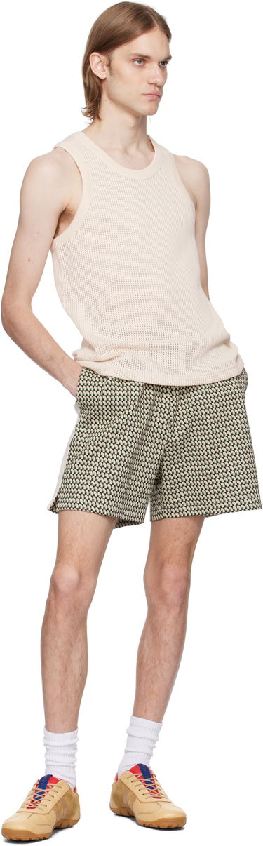 Tielko Wales Bonner Wales Bonner Groove Knit Tank Top Béžová | MS25JE10-CO04-100 COTTON MESH, 3