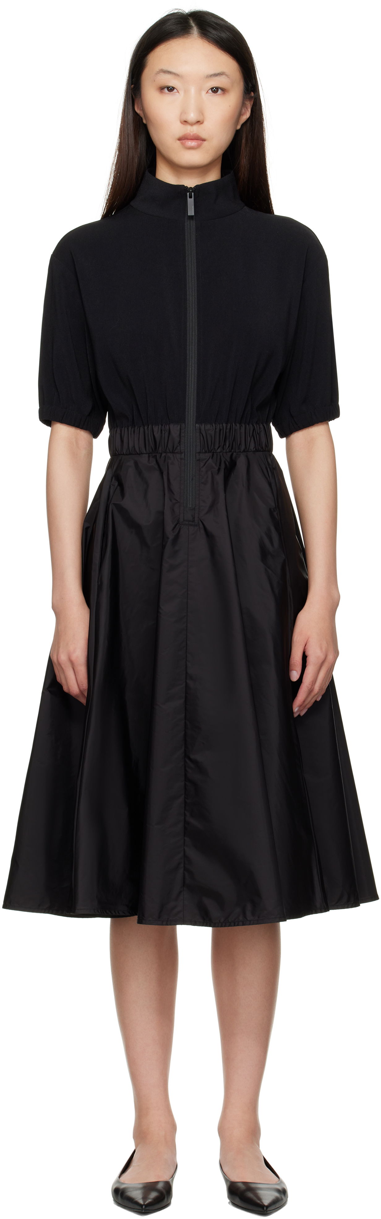 Šaty Moncler Moncler Taffeta Skirt Midi Dress Čierna | K20932G00013596WF, 0