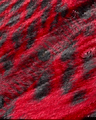 Vesta Aries Brushed Leopard Print Vest Červená | AR4004104 Red, 4