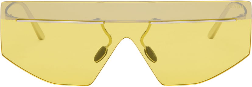Slnečné okuliare Prada Runway Rimless Shield Sunglasses Žltá | 0PR B55S 8056262453162