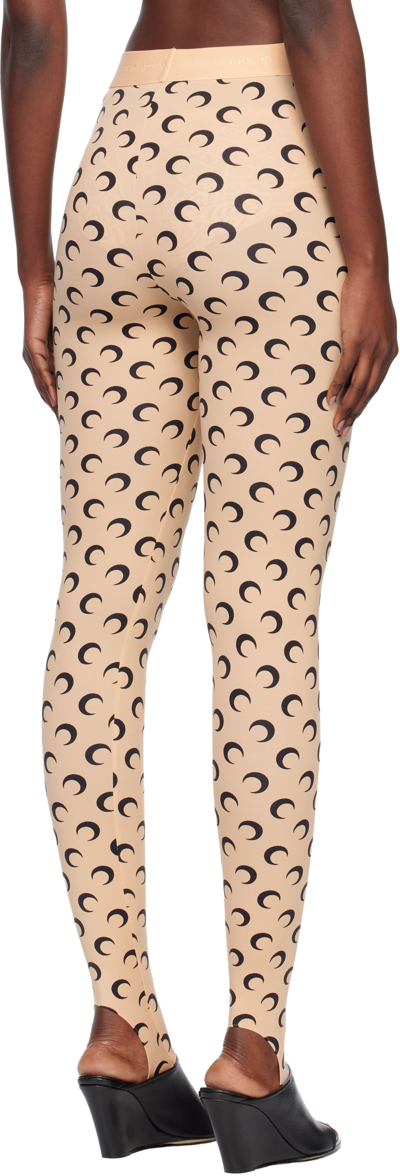 Stirrup Leggings with Moon Print