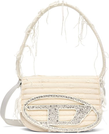 Taška cez rameno Diesel Diesel 1DR Canvas Shoulder Bag with Crystal Logo Béžová | X08396 P4728, 0