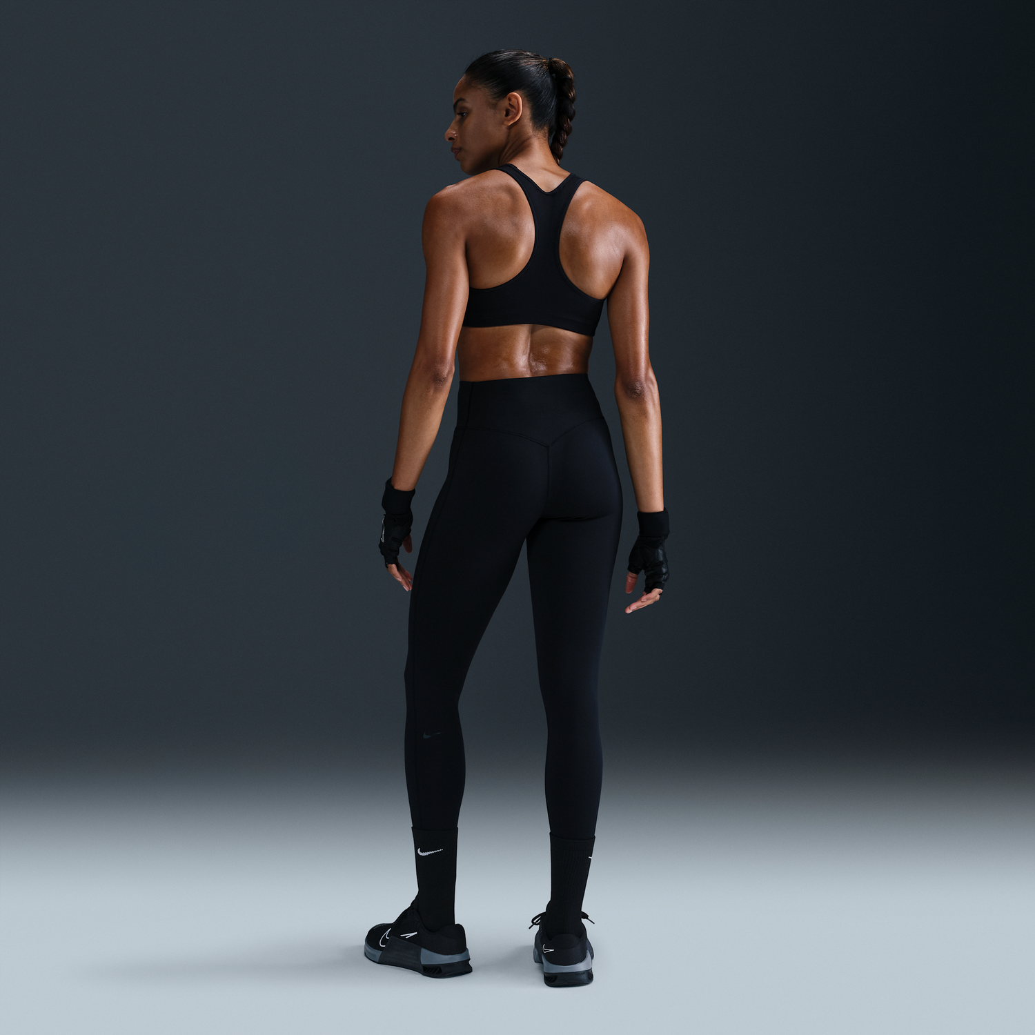 Legíny Nike Nike Universa High-Waisted Mid-Support Full-Length Leggings with Pockets Čierna | HQ6810-010, 1
