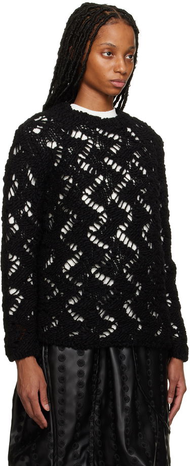 Sveter Comme des Garçons Comme des Garçons Open Knit Crewneck Sweater Čierna | GJ-N006-051, 1