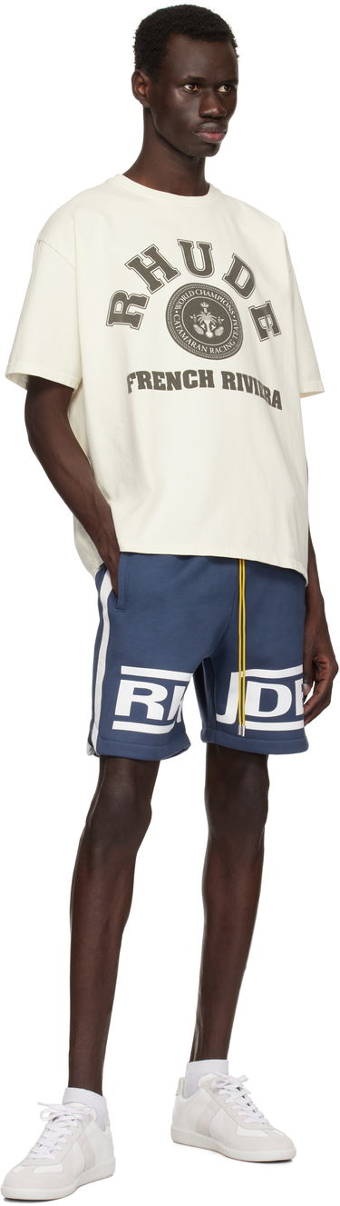 Tričko Rhude Rhude French Riviera Graphic T-Shirt Biela | RHPS25TT08012, 3