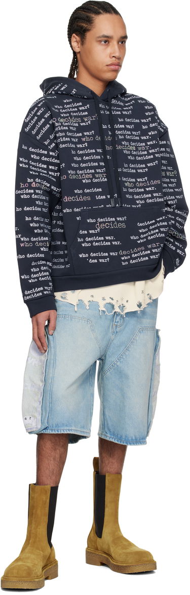 Šortky Who Decides War Who Decides War Side Embroidery Denim Shorts Modrá | 1121020008SS25, 3