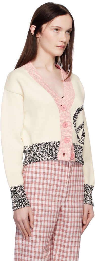 Sveter Moschino Urban Peace Sign Cardigan Béžová | 251K10918, 1