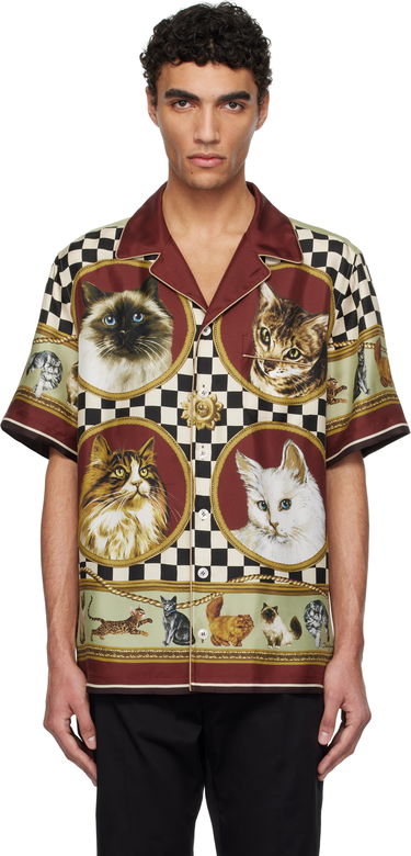 Košeľa Dolce & Gabbana Dolce&Gabbana Silk Cat Print Shirt Rôznofarebný | G5LH3THI1VV, 0