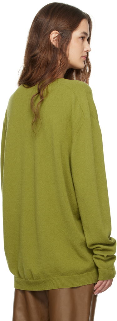 Sveter The Row Isaora V-Neck Knit Sweater Zelené | 8568-Y556, 2