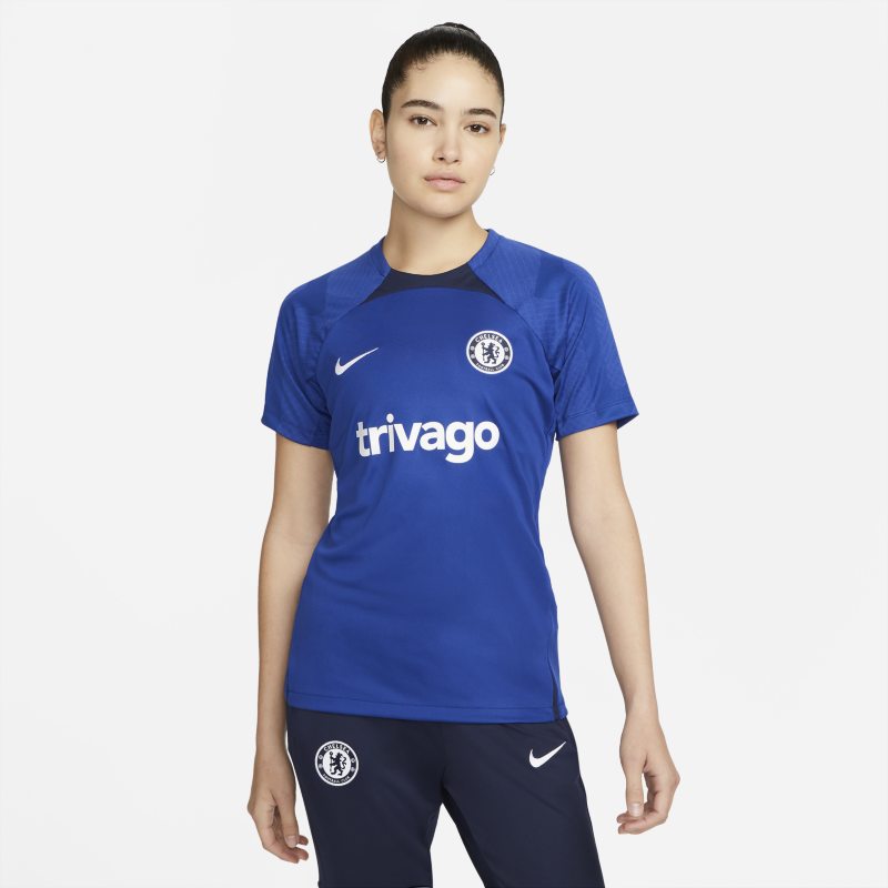Dres Nike Chelsea F.C. Strike Dri-FIT Short-Sleeve Football Top Modrá | DM2795-496, 0