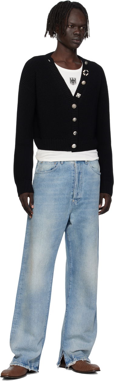 Sveter VETEMENTS VETEMENTS Fancy Button Cropped Cardigan Čierna | WH76KN220B, 3
