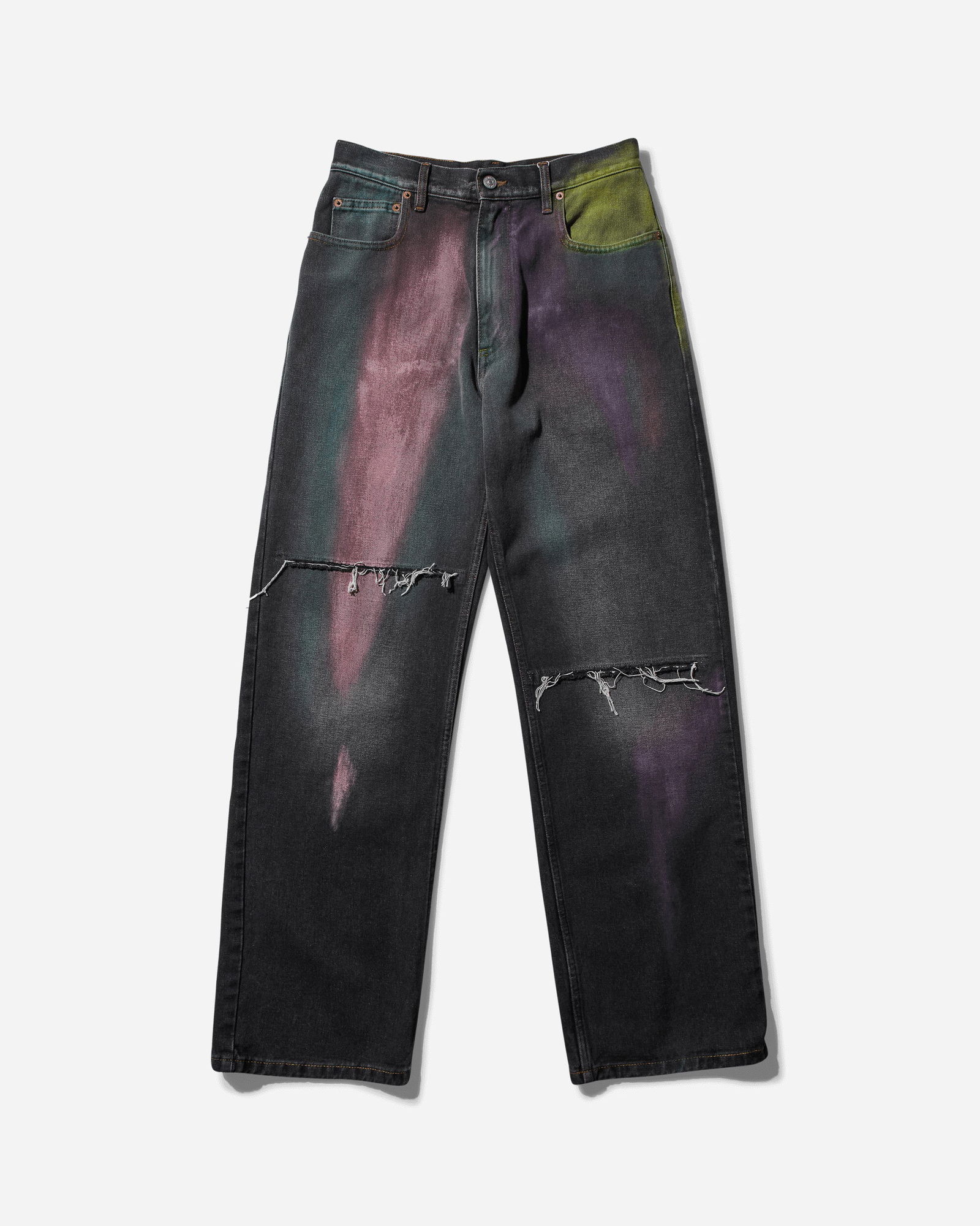 Chalk Print 5-Pocket Denim Pants