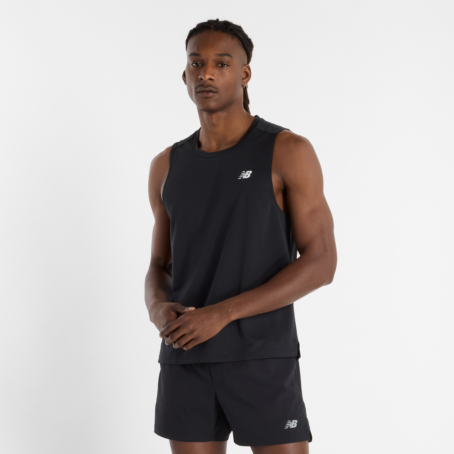 Tielko New Balance Men's Running Singlet Čierna | NBMT51800BK, 0