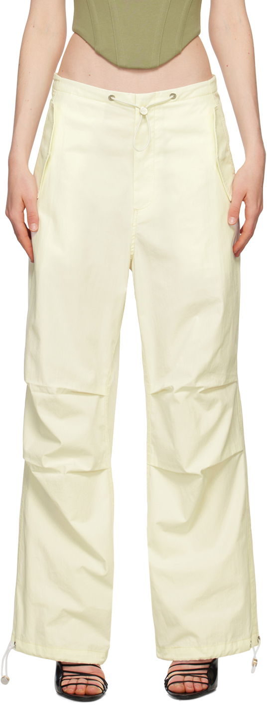 Cargo nohavice Dion Lee Parachute Trousers with Drawstring Waist Béžová | C2100R23, 0