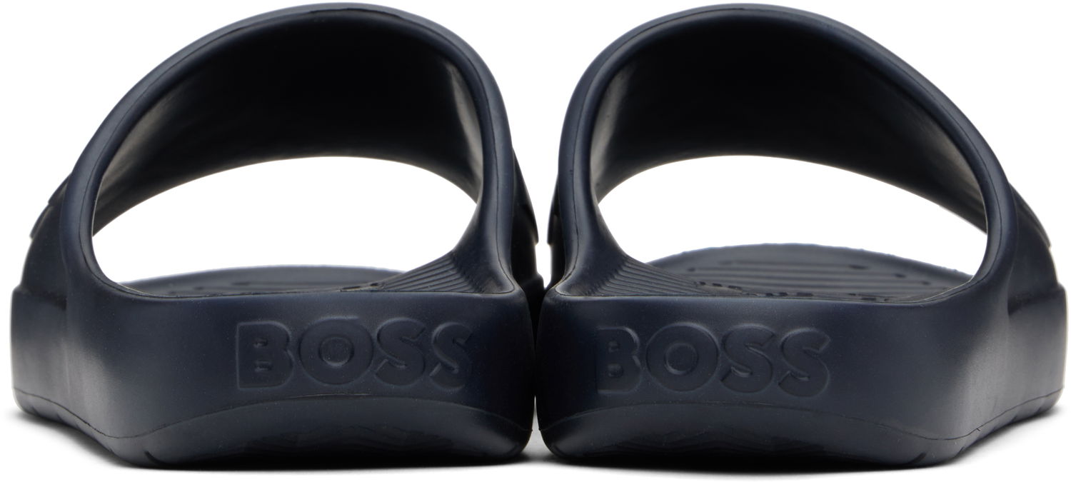 Tenisky a topánky BOSS Embossed Logo Pool Slides Navy | 50498207, 1