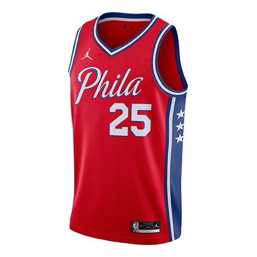 Dres Jordan Jordan Basketball Vest Jersey Philadelphia 76ers Simmons #25 Červená | CV9490-660, 0