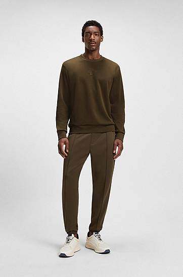 Sveter BOSS Porsche x BOSS Relaxed-Fit Sweatshirt Zelené | 50537383, 1