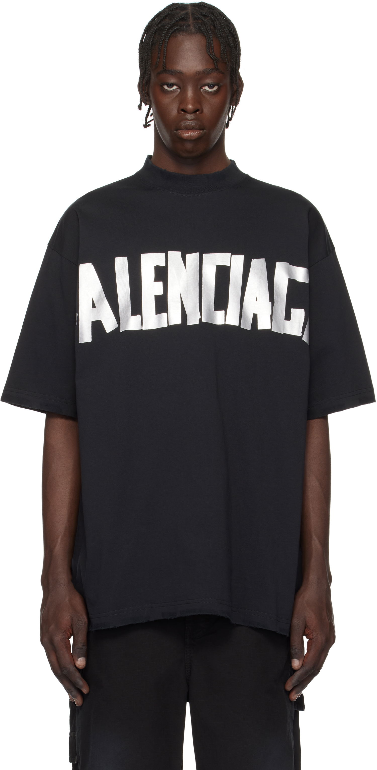 Tričko Balenciaga New Tape Type Graphic Print T-Shirt Čierna | 739784-TQVQ8-1073, 0