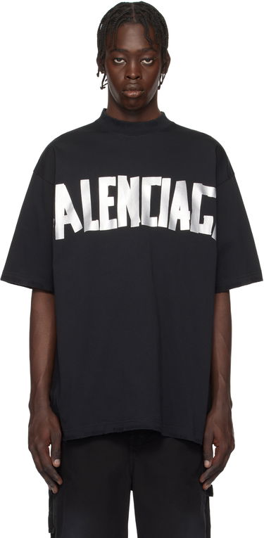Tričko Balenciaga New Tape Type Graphic Print T-Shirt Čierna | 739784-TQVQ8-1073, 0
