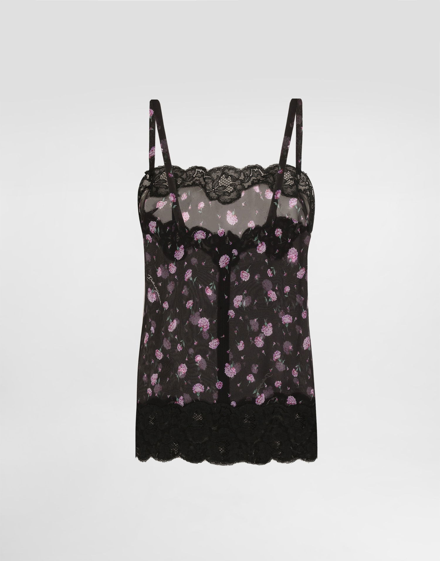 Tielko Dolce & Gabbana Carnations-print Chiffon Top Rôznofarebný | F7BJ3TIS10ZHN5XX, 0