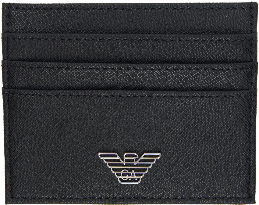 Peňaženka Emporio Armani Regenerated Leather Card Holder Čierna | Y4R173 Y138E, 0