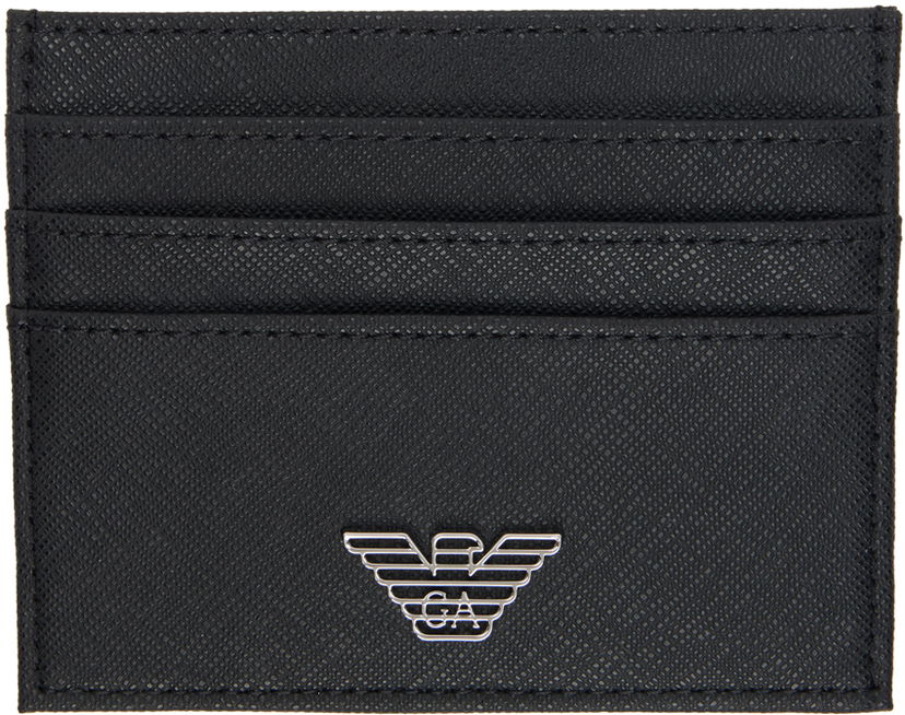 Peňaženka Emporio Armani Regenerated Leather Card Holder Čierna | Y4R173 Y138E