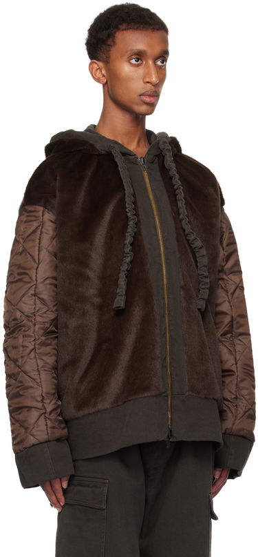 Bunda Ottolinger Ottolinger Furry Reversible Denim Jacket Hnedá | 1090601521, 3