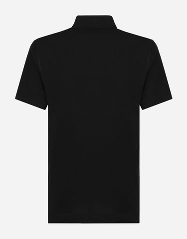 Polo tričko Dolce & Gabbana Cotton Piqué Polo-shirt With Branded Tag Čierna | G8PL4TG7F2HN0000, 1
