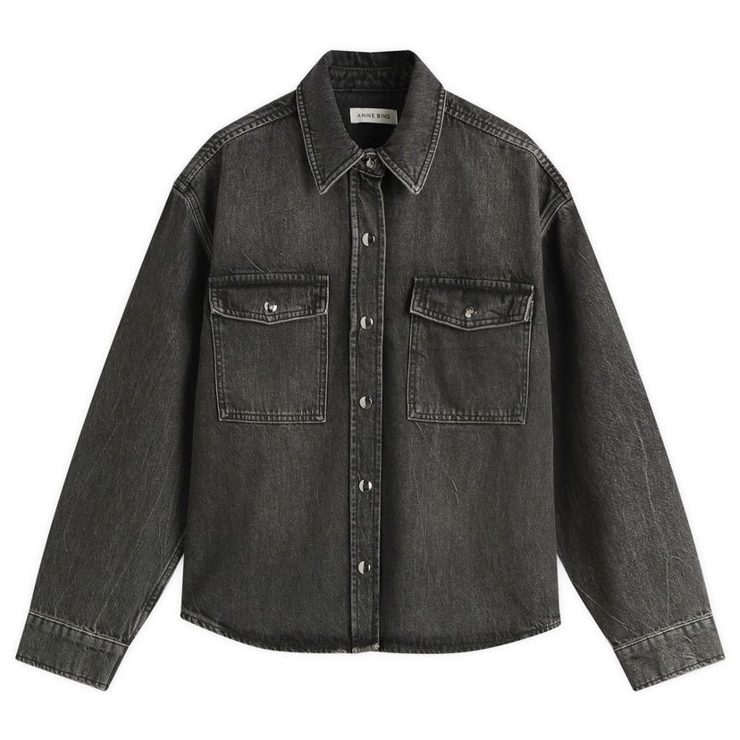 Košeľa Anine Bing Anine Bing Paxton Denim Shirt, Size X-Small Čierna | A-07-11690-WBL4