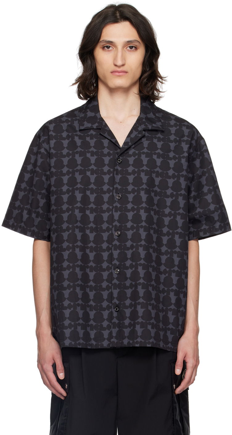 Košeľa Moncler Gray & Black Print Shirt Čierna | J10912F00007597KV, 0