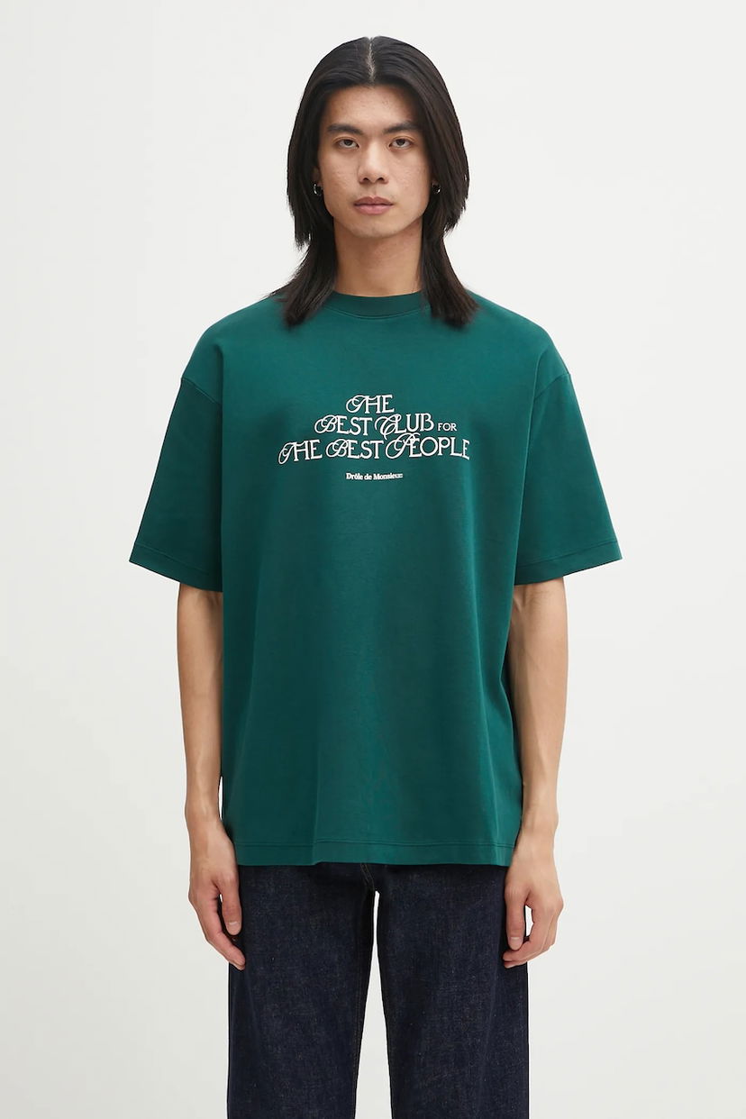 Tričko Drôle de Monsieur Drôle de Monsieur Le T-shirt "The Best Club" T-Shirt Zelené | I.TS273.CO002
