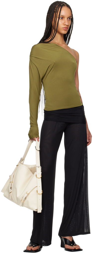 Tielko Miaou Miaou Katia One-Shoulder Long Sleeve Top Zelené | 7095TJBCED, 3