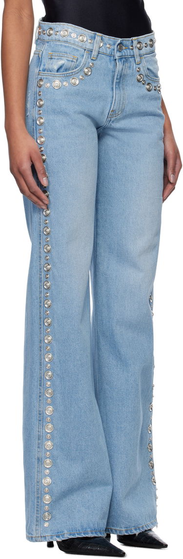Džínsy Coperni Coperni Studded Wide Leg Jeans Modrá | COPP95STF2008, 1
