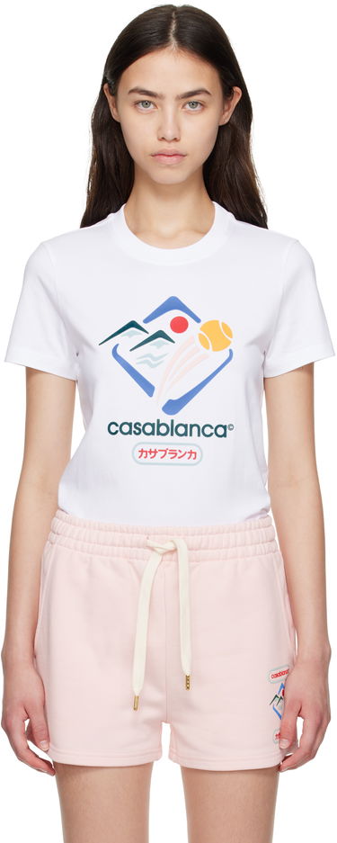 Tričko Casablanca Casablanca Montagne Sportif T-Shirt Biela | WPF25-JTS-020-01, 0