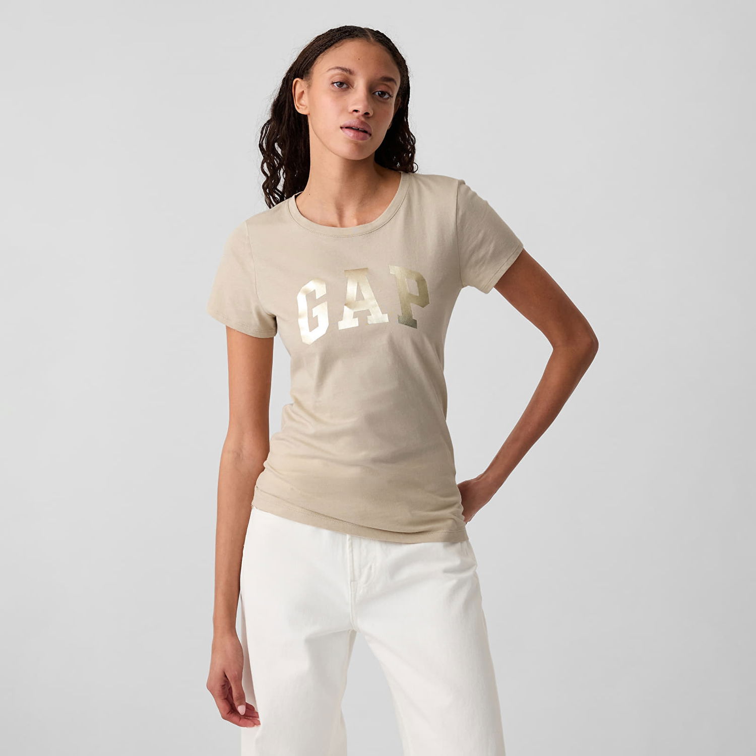 Tričko GAP T-shirt Logo Shortleeve Tee Bedrock Shine XS Šedá | 417797-07, 0