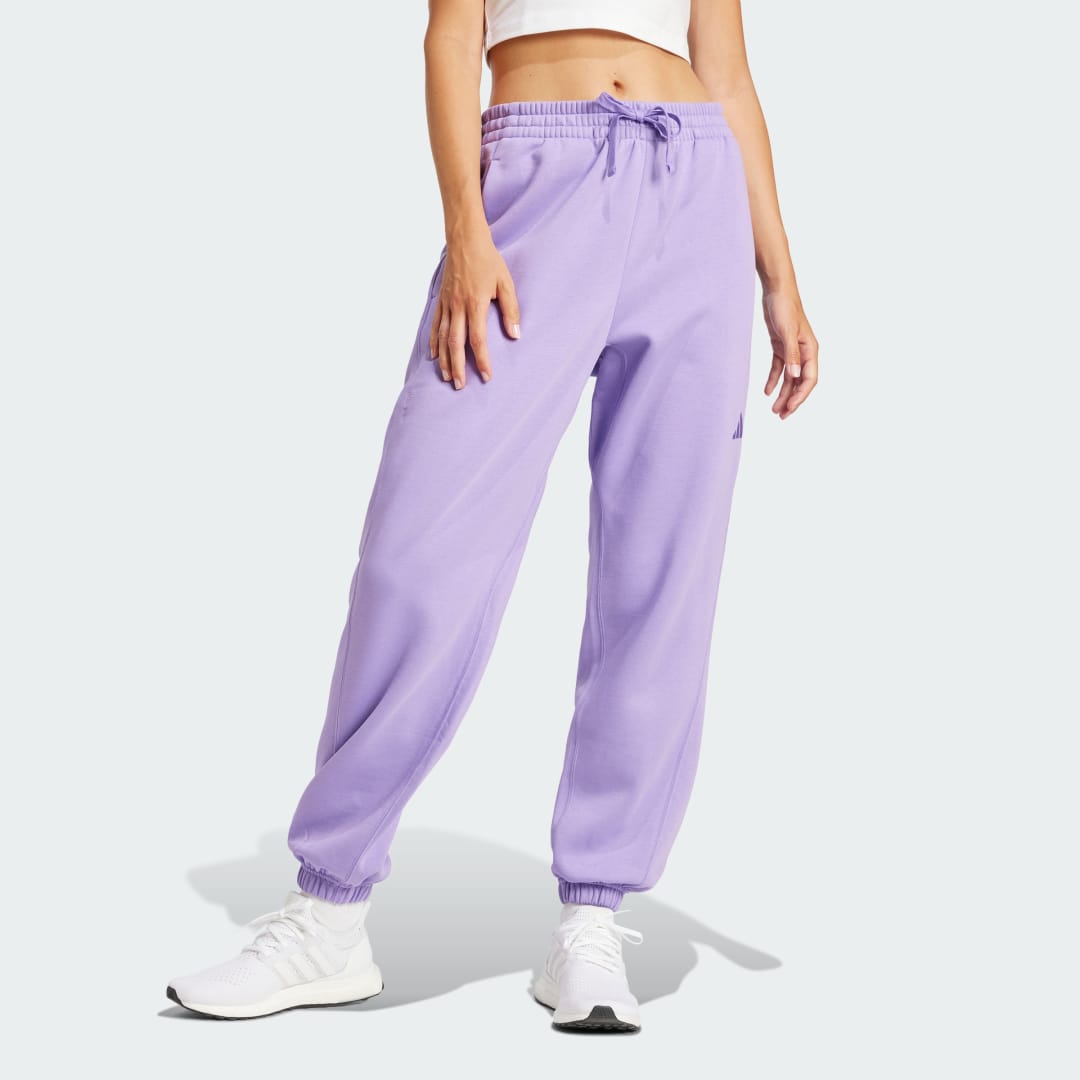 Tepláky adidas Performance Cuffed French Terry Joggers Fialová | JD5302, 0