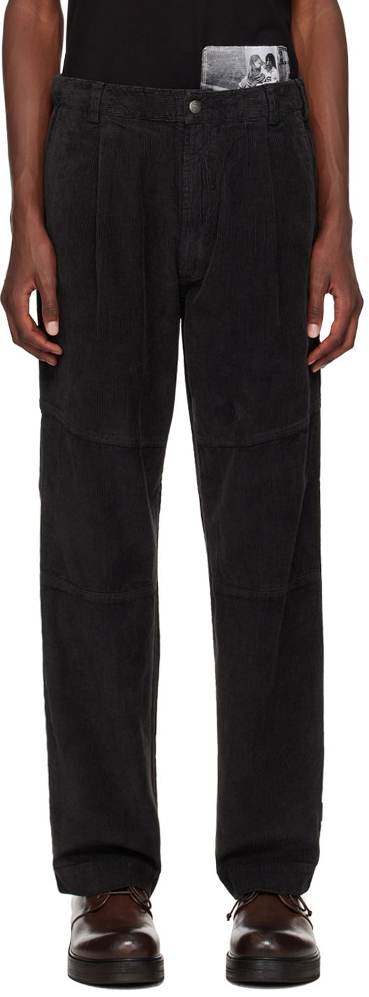 Nohavice Maharishi Black Hemp Cord Carpenter Trousers Čierna | 5290