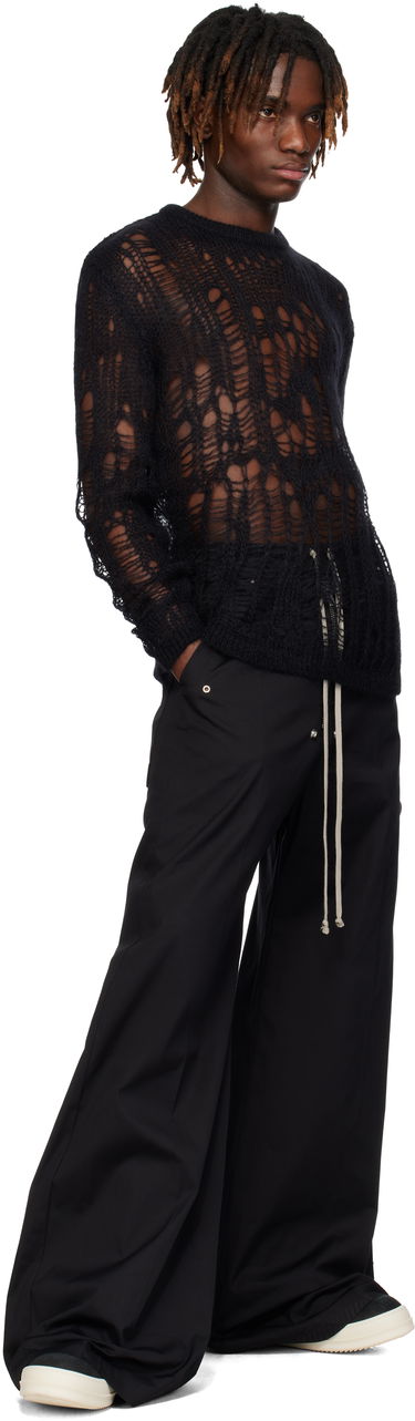 Sveter Rick Owens Rick Owens Hollywood Biker Round Neck Sweater Čierna | RU01E5606 KNETMH, 3