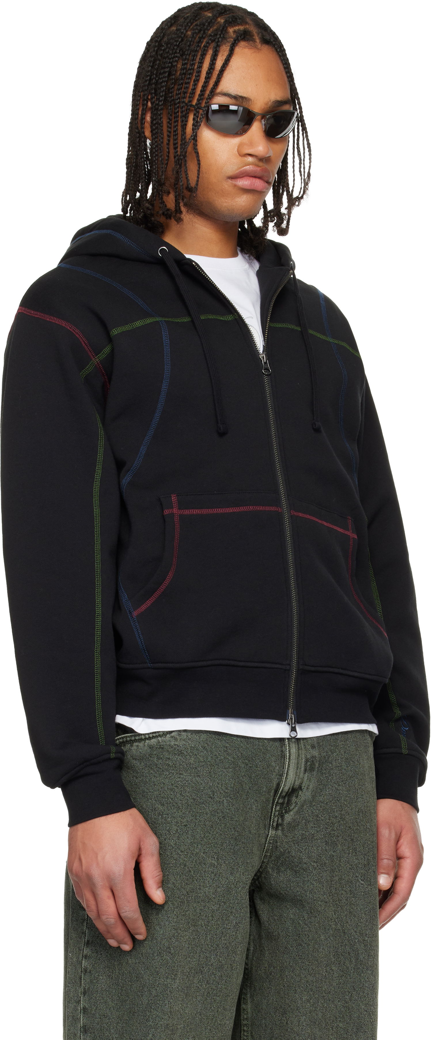 Mikina Dime Court Full-Zip Hoodie with Contrast Stitching Čierna | DIMEHO2510BLK, 1