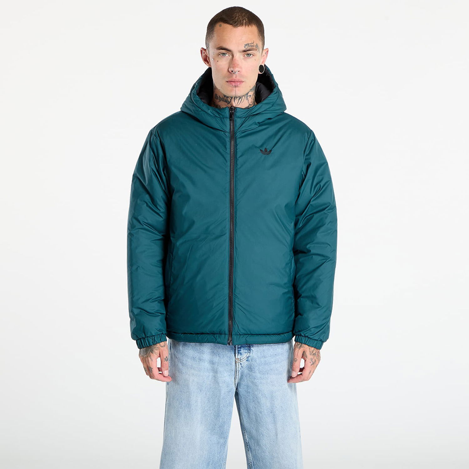 Prešívaná bunda adidas Originals Adicolor Reversible Puffer Jacket Čierna | JX6447, 1