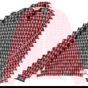 Brain Dead Check Mate Flannel Zip Shirt, Size Large