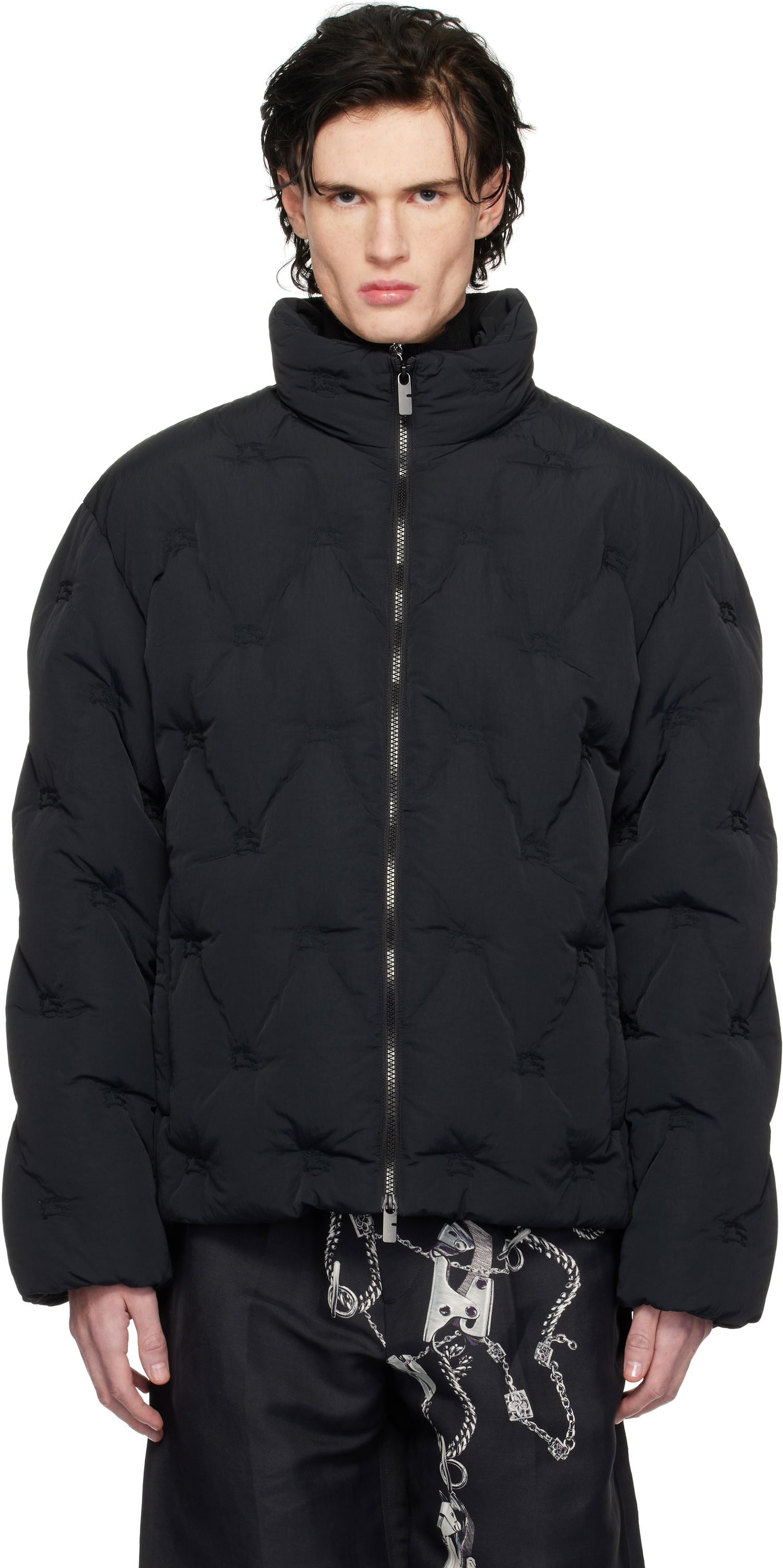Prešívaná bunda Burberry Preston Padded Down Jacket Čierna | 8108402, 0