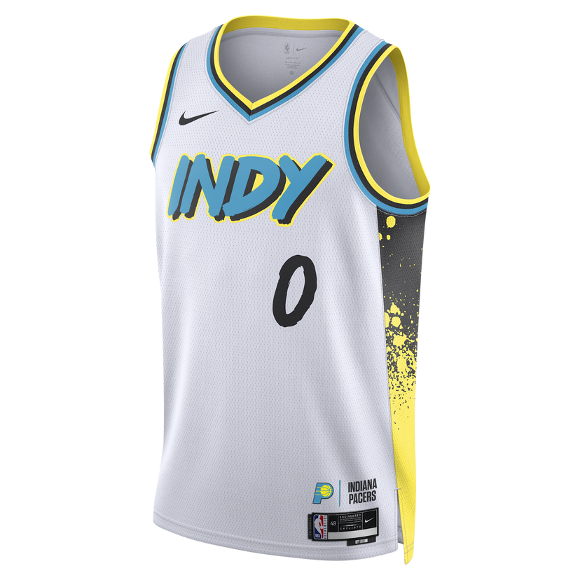 Dres Nike Dri-FIT NBA Swingman Tyrese Haliburton Indiana Pacers City Edition 2024/25 Jersey Biela | FQ4344-101