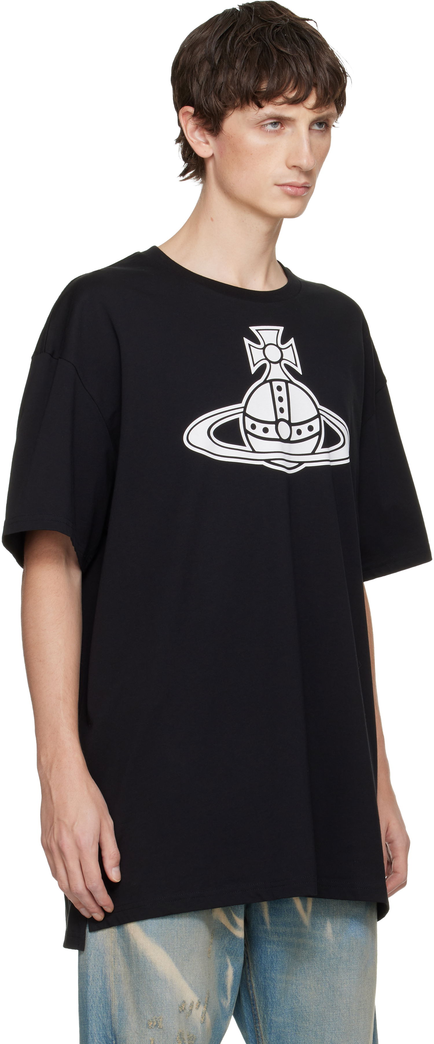 Tričko Vivienne Westwood Paris Orb Oversized T-shirt Čierna | 3G01004B-J001M-, 1